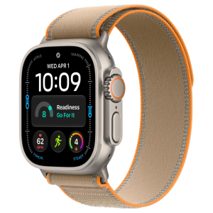 Apple Watch Ultra 4 49mm, Natural Titanium, Trail Loop Sand, M/L